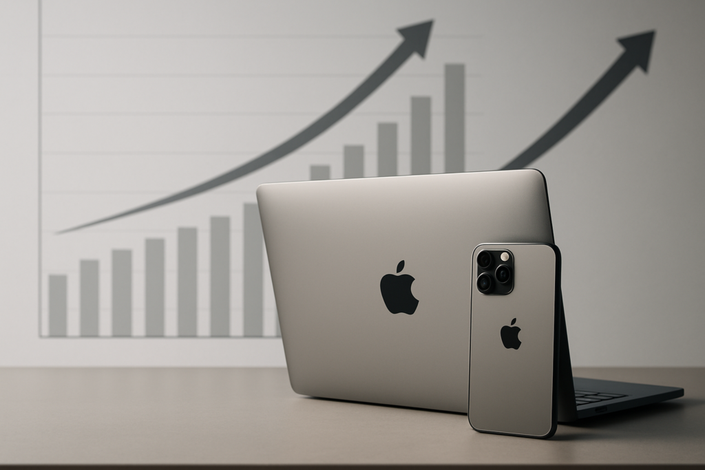 Apple ขยายส่วนแบ่งตลาดใน PC และสมาร์ทโฟนอย่างต่อเนื่อง