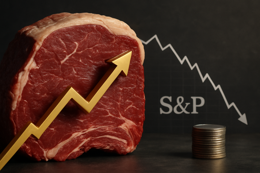 ราคาซื้อขายเนื้อวัวพุ่งสูงส่งผลกระทบต่อดัชนี S&P 500