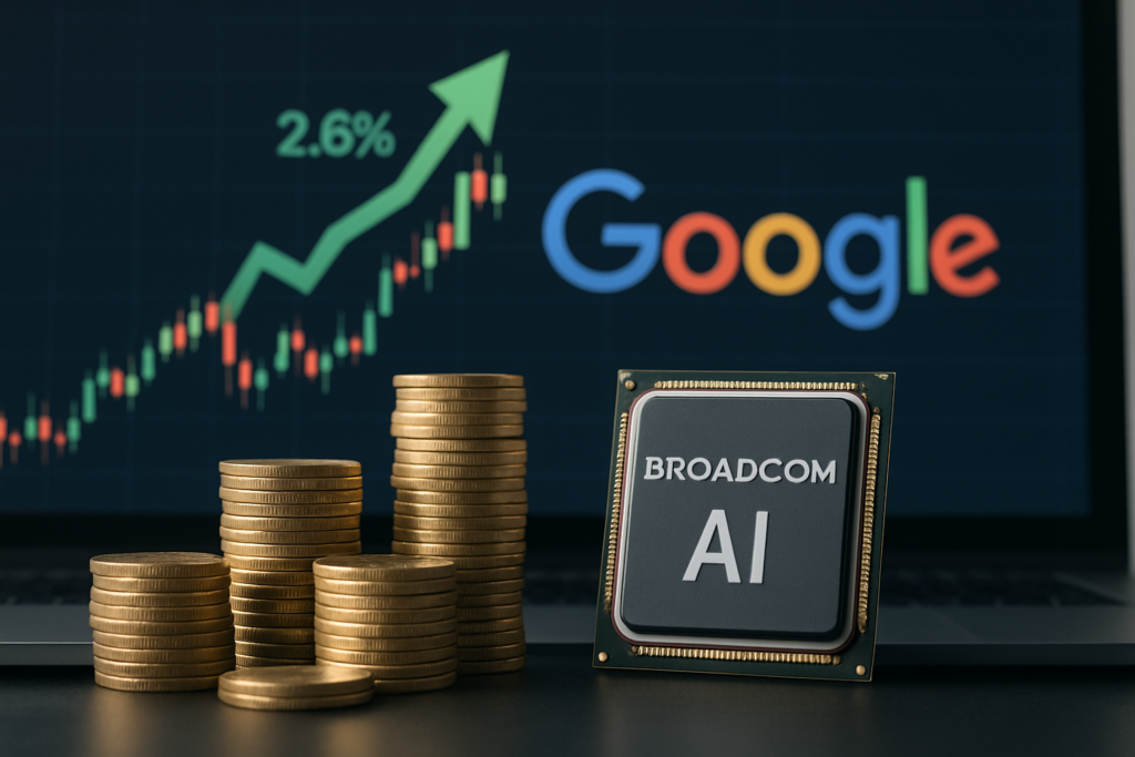 หุ้น Broadcom พุ่งขึ้น 2.6% หลังประกาศข้อตกลงระยะยาวกับ Google ในการพัฒนาชิป AI