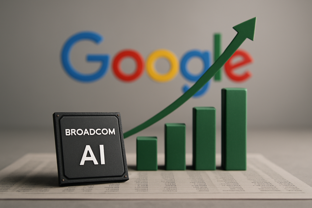 หุ้น Broadcom ปรับตัวสูงขึ้นจากดีลชิป AI กับ Google