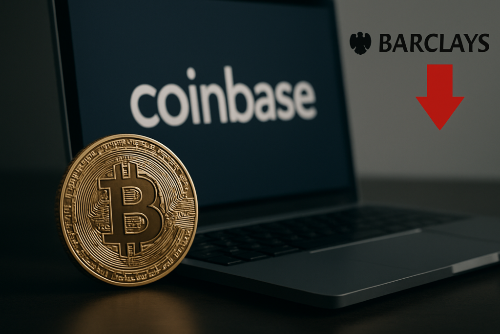 Coinbase ถูกปรับลดอันดับจาก Barclays เนื่องจากปริมาณการซื้อขายคริปโตที่ลดลง