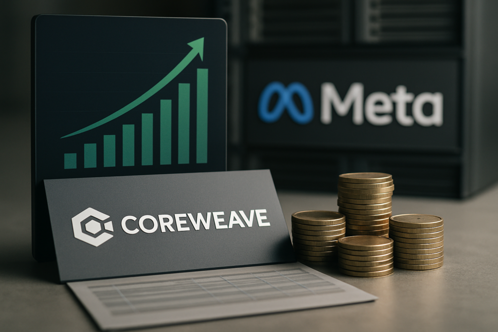หุ้น CoreWeave พุ่งขึ้นจากข้อตกลงศูนย์ข้อมูลมูลค่า 21 พันล้านดอลลาร์กับ Meta