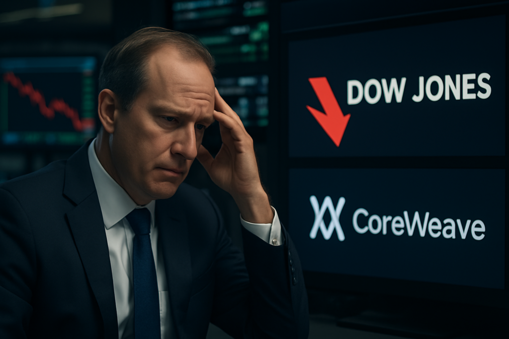 ดัชนีดาวโจนส์ร่วงก่อนข้อมูลเงินเฟ้อสำคัญ; หุ้น CoreWeave พุ่งสูงจากข้อตกลงกับ Meta