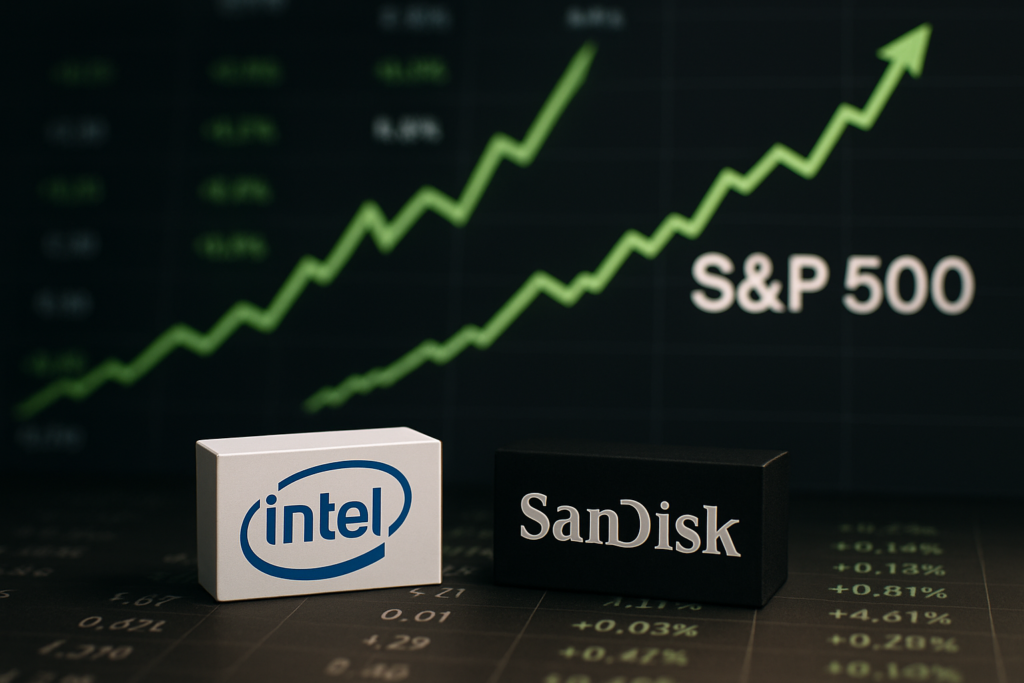 หุ้น Intel และ Sandisk ขึ้นแท่นผู้นำในกระแสหุ้น S&P 500