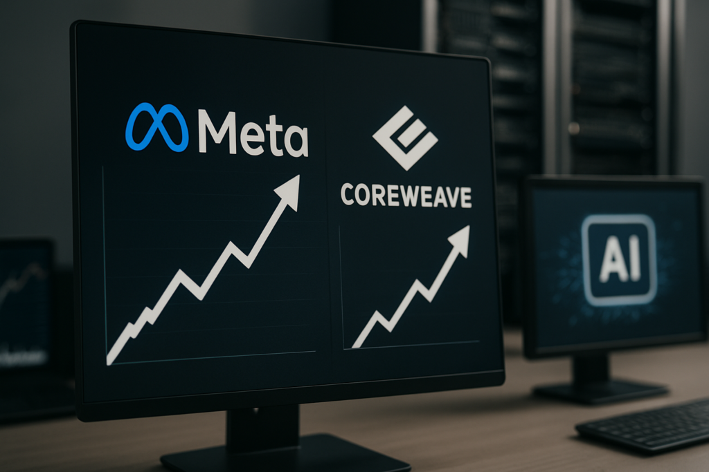 หุ้น Meta และ CoreWeave พุ่งแรงจากการขยายความร่วมมือด้าน AI มูลค่า 21,000 ล้านดอลลาร์
