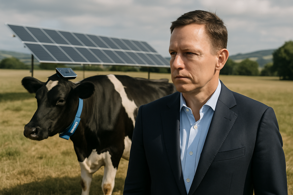 การลงทุนใหญ่ของ Peter Thiel ใน Halter สตาร์ทอัพบริหารจัดการวัวด้วยพลังงานแสงอาทิตย์