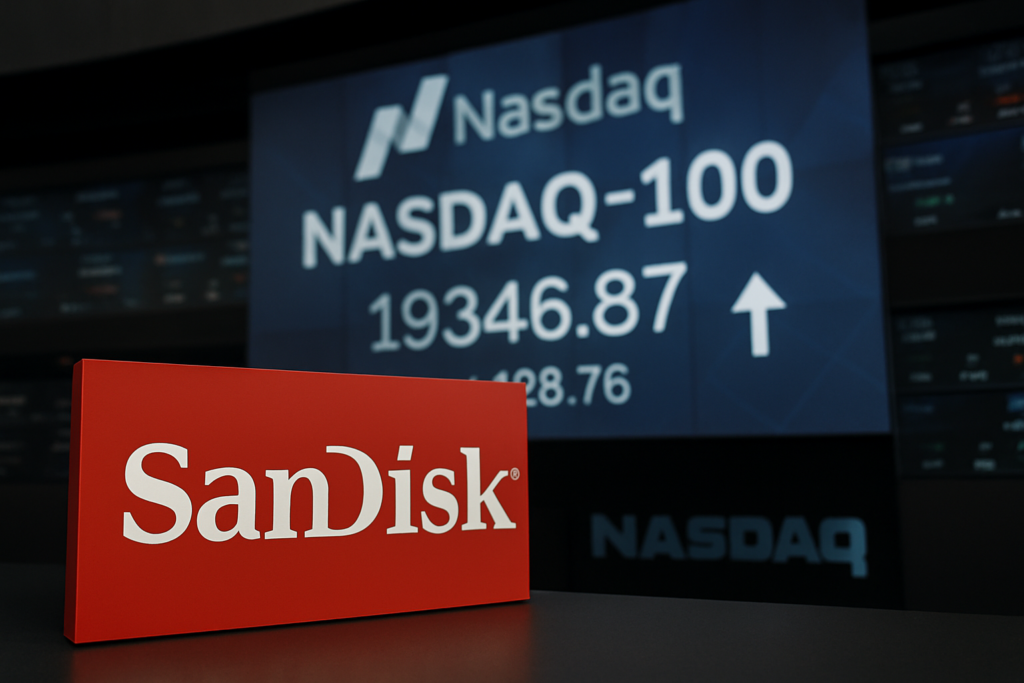 SanDisk เข้าร่วม Nasdaq-100 ในการปรับโครงสร้างดัชนีล่าสุด
