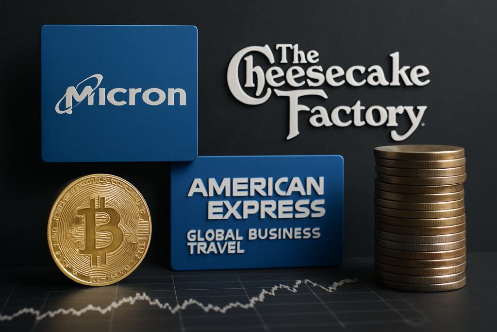 หุ้นที่เคลื่อนไหวเด่น: Micron, The Cheesecake Factory, American Express Global Business Travel