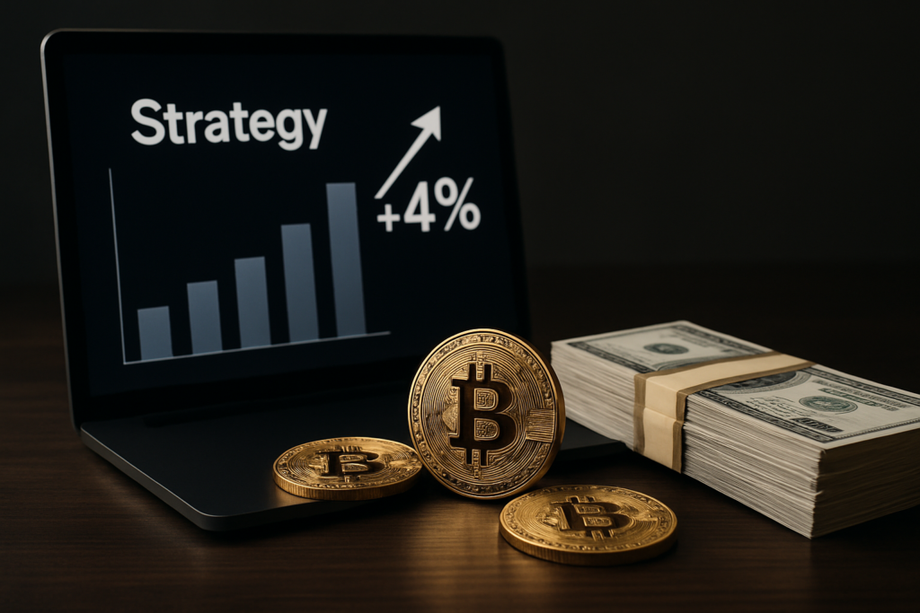 หุ้นของ Strategy (MSTR) ขึ้น 4% หลังซื้อ Bitcoin เพิ่มอีก 4,871 เหรียญ