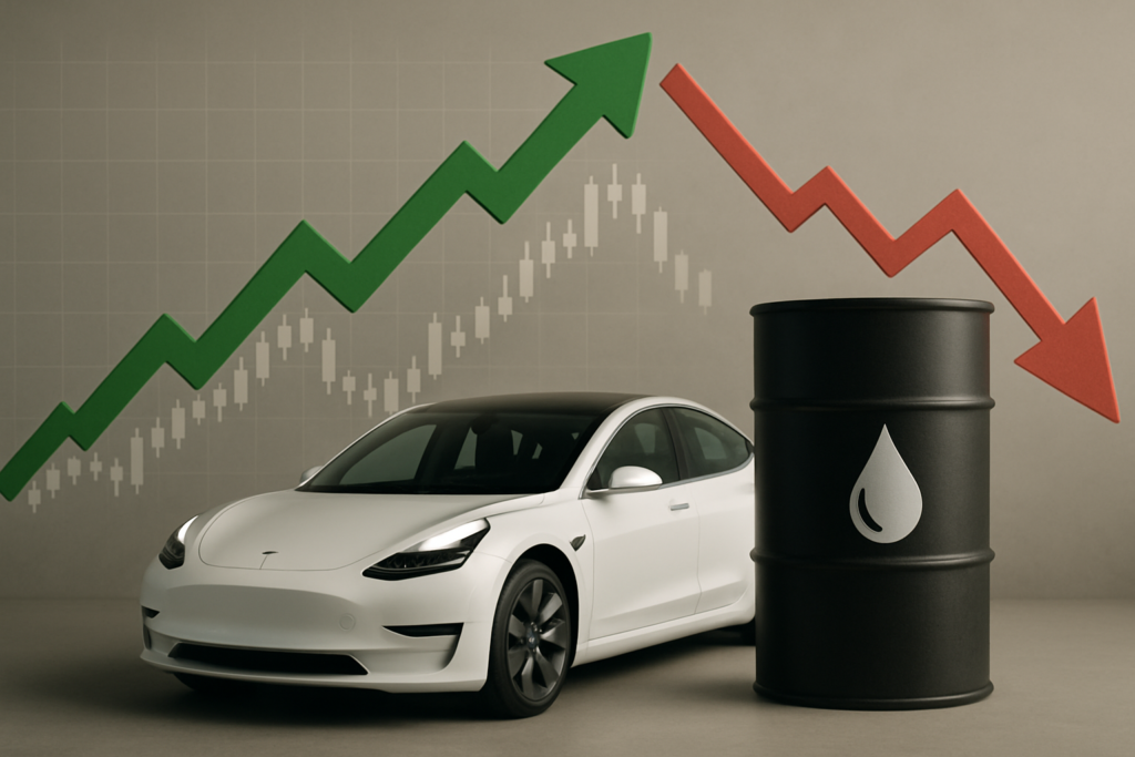 หุ้น Tesla พุ่งสูงแม้ราคาน้ำมันดิ่งลง สาเหตุจากความหวังในอิหร่าน