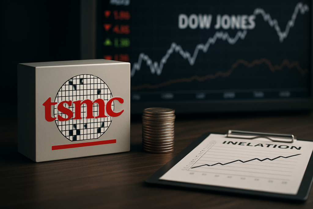 หุ้น TSMC พุ่งแรง ก่อนรายงานดัชนีเงินเฟ้อ CPI ขณะที่ดาวโจนส์ผันผวน