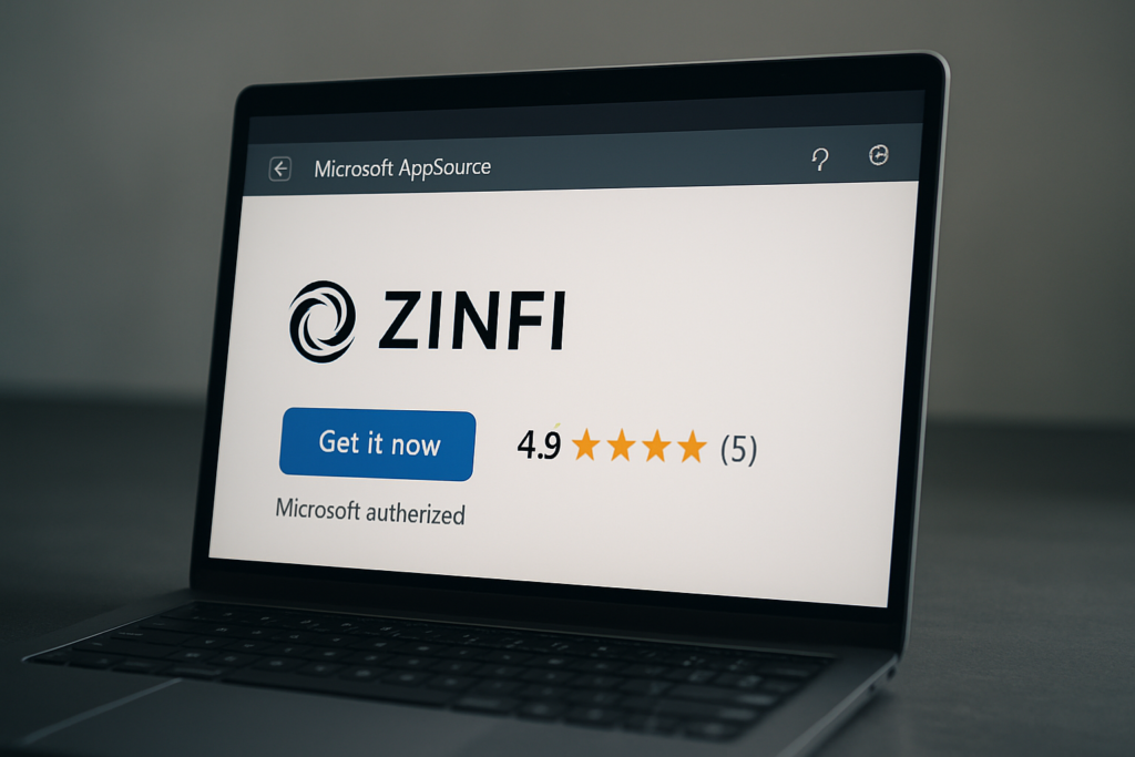 ZINFI เปิดตัวใน Microsoft Marketplace พร้อมคะแนน 4.9 จาก 5